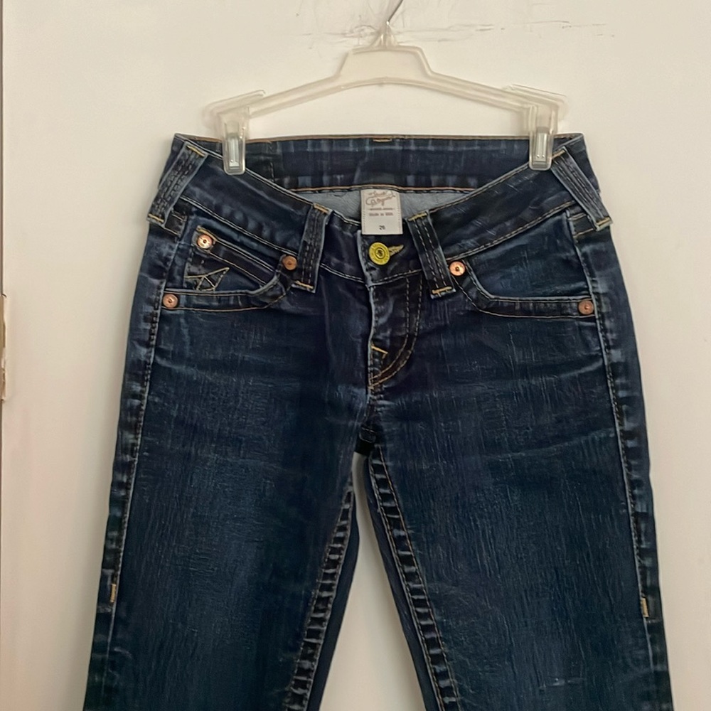 True Religion dark blue boot jeans size 26